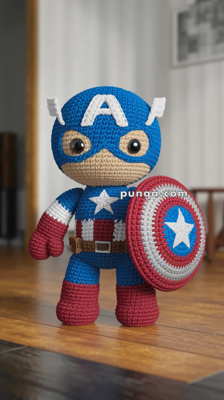 Amigurumi Captain America – FREE Crochet Pattern