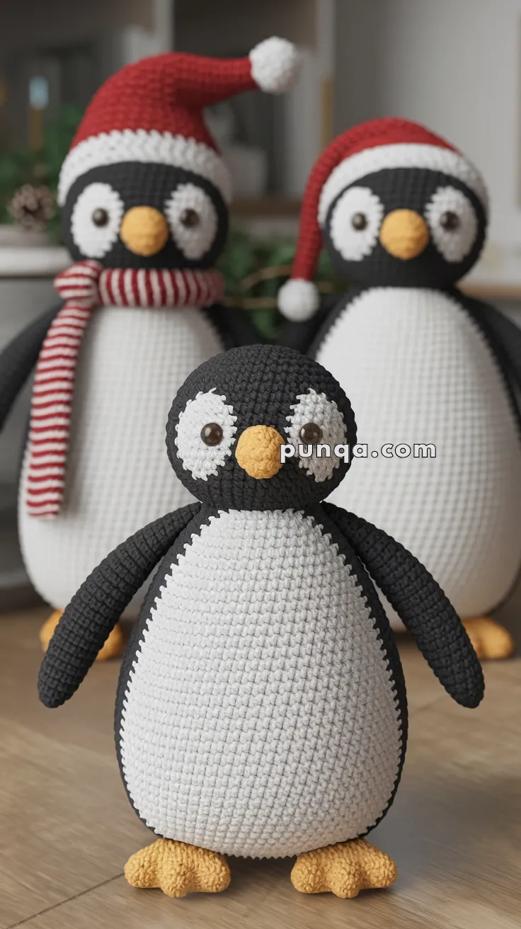 Amigurumi Christmas Penguin Family – FREE Crochet Pattern