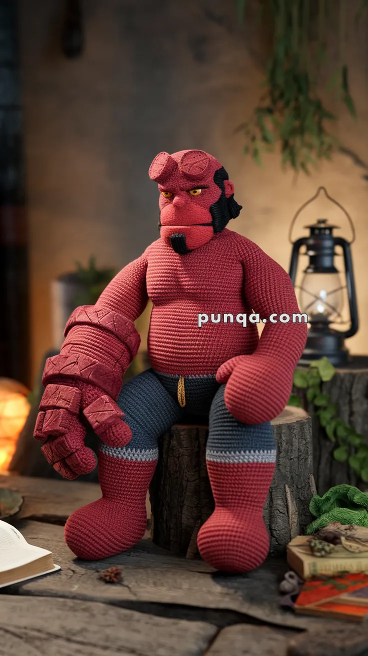 Amigurumi Hellboy – FREE Crochet Pattern