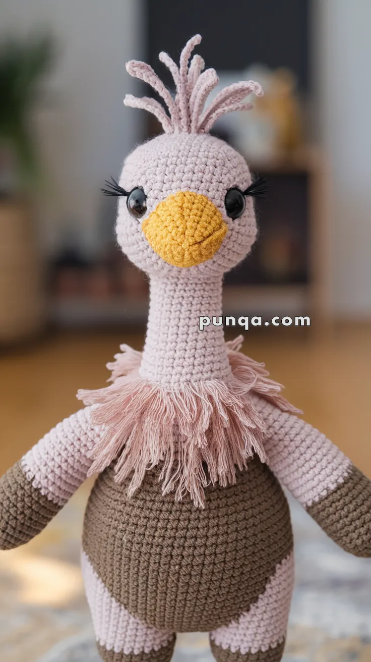 Realistic crochet image for Amigurumi Ostrich - FREE Crochet Pattern