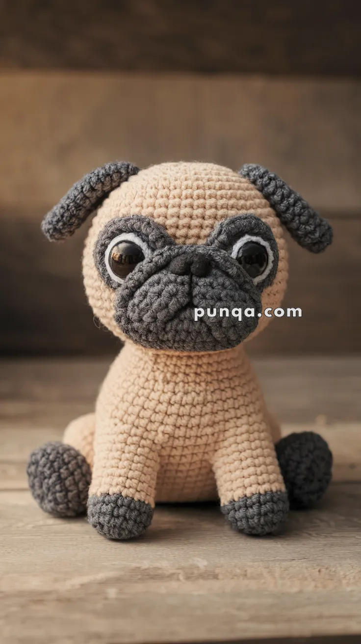 Amigurumi Pug Dog – FREE Crochet Pattern