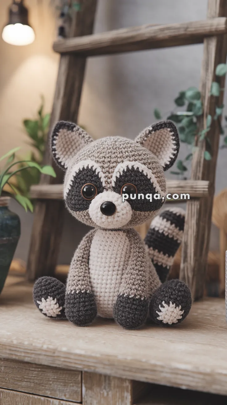 Amigurumi Raccoon Kitten – FREE Crochet Pattern