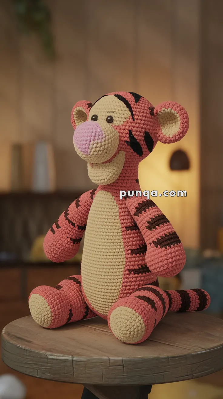 Realistic crochet image for Amigurumi Tigger - FREE Crochet Pattern