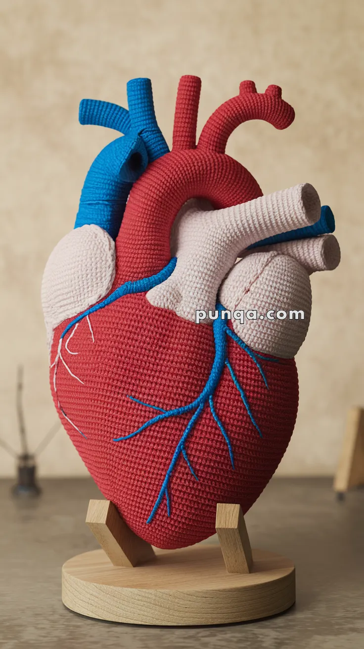 Amigurumi Anatomical Heart – FREE Crochet Pattern