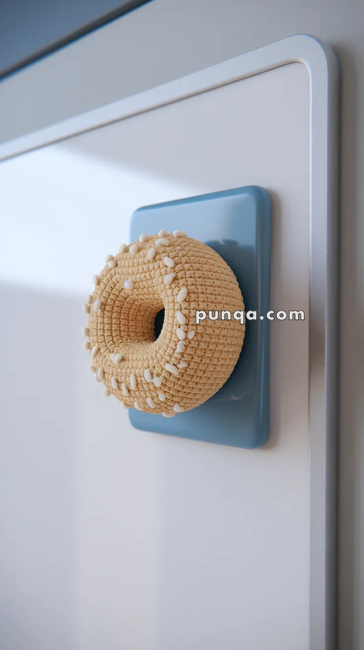 Amigurumi Bagel Fridge Magnet – FREE Crochet Pattern