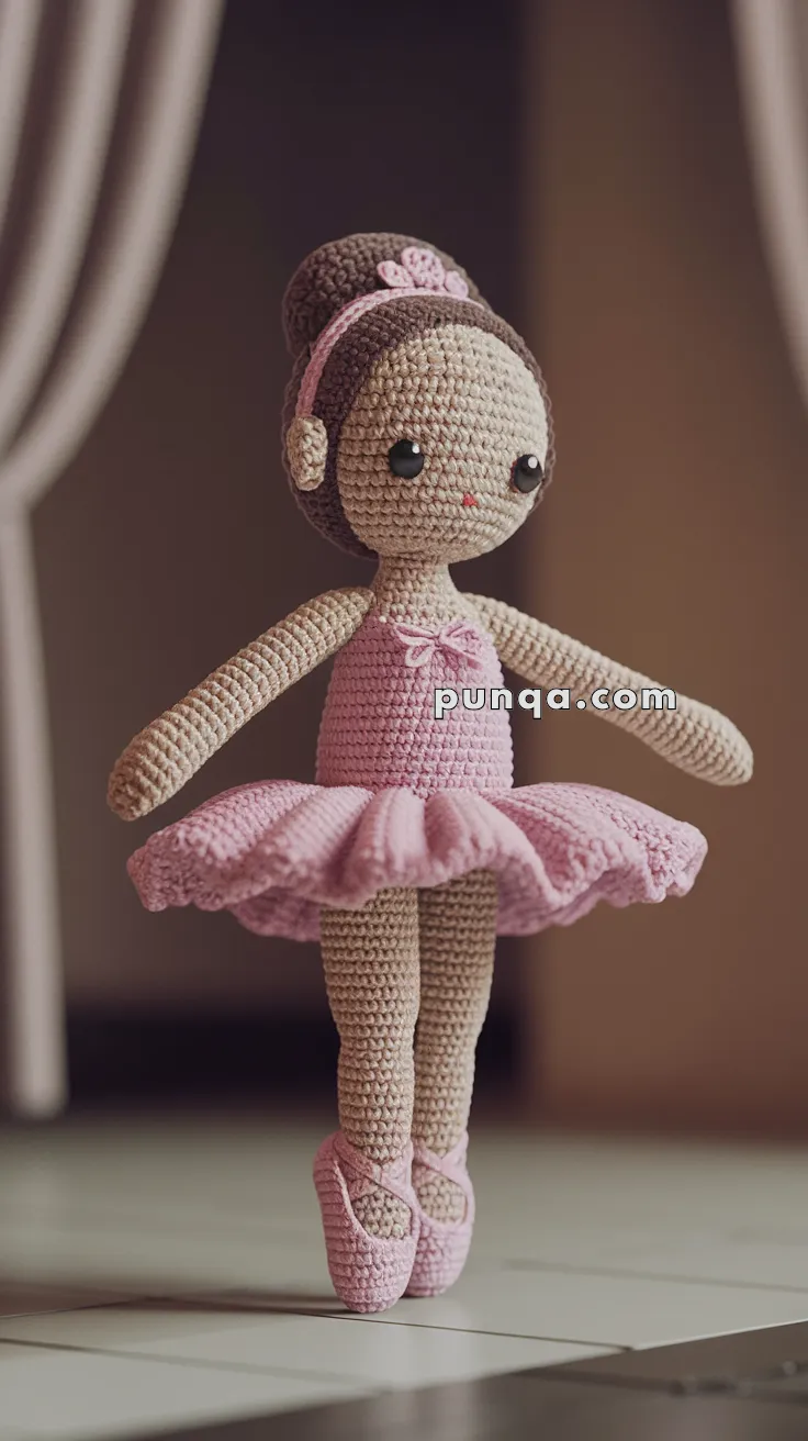 Realistic crochet image for Amigurumi Ballet Dancer - FREE Crochet Pattern