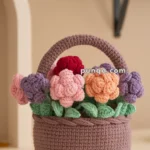 Amigurumi Basket Of Fresh Flowers – FREE Crochet Pattern