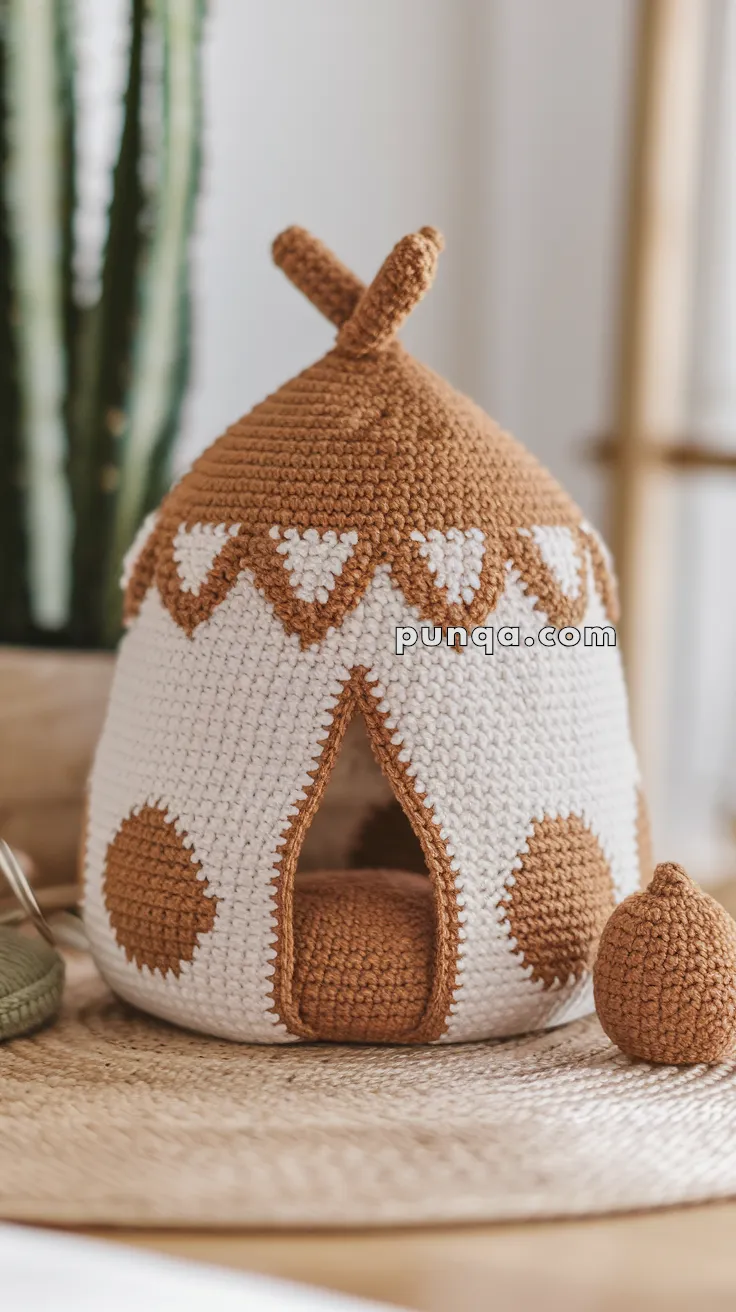 Amigurumi Bedouin Tent For A Mini Desert Scene – FREE Crochet Pattern