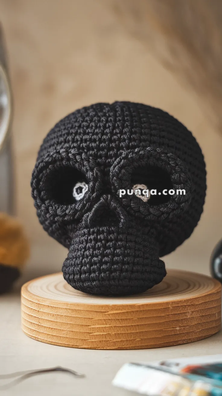 Amigurumi Black Skull – FREE Crochet Pattern