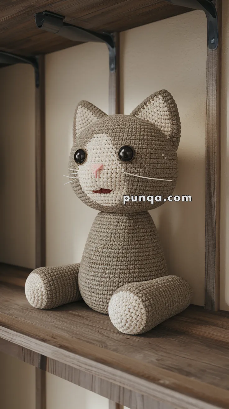 Amigurumi Cat Bookend – FREE Crochet Pattern