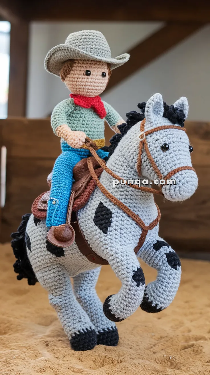 Amigurumi Bucking Bronco – FREE Crochet Pattern
