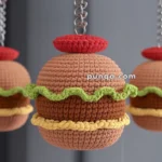 Amigurumi Burger Keychain – FREE Crochet Pattern