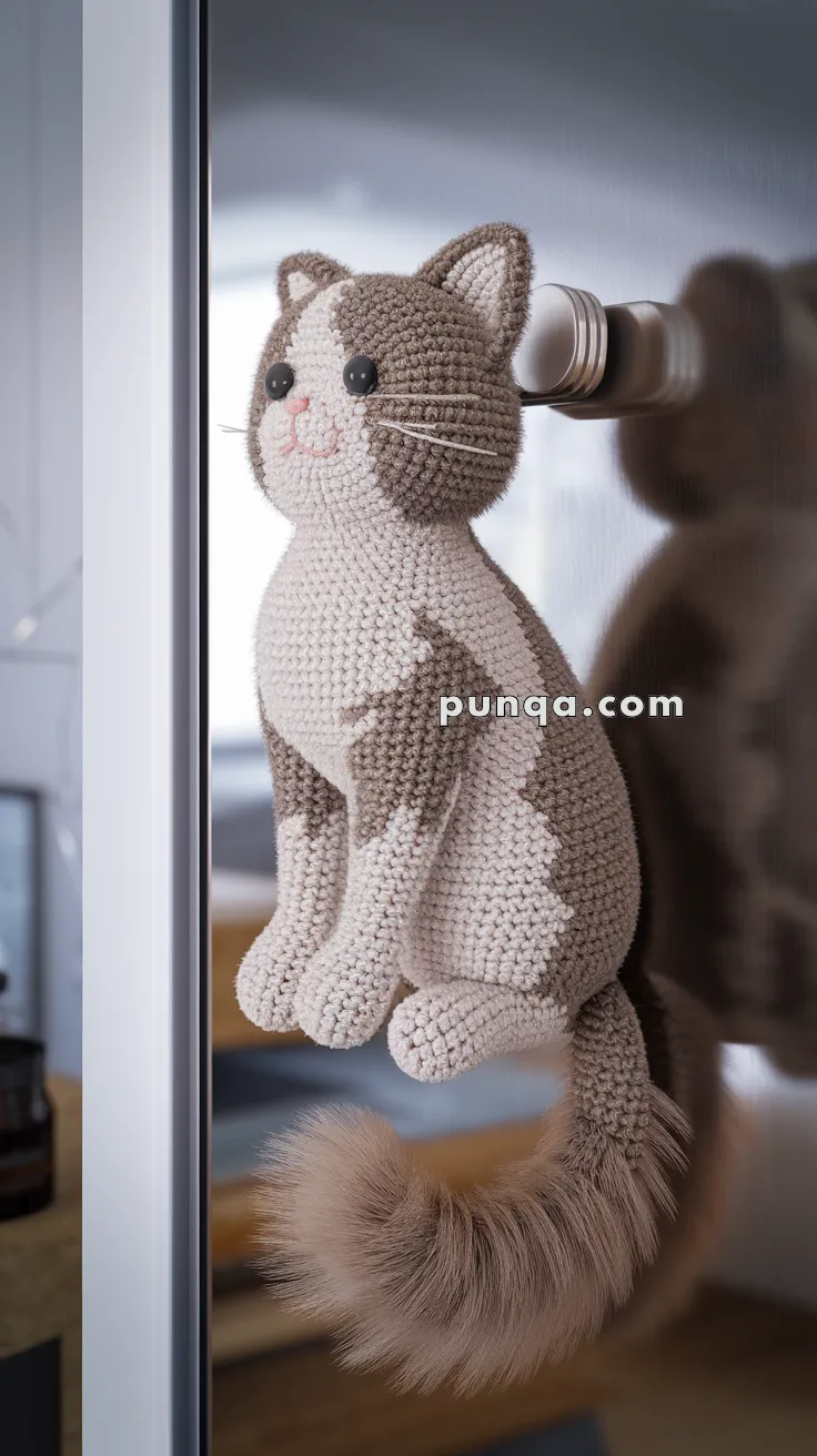 Amigurumi Cat Fridge Magnet – FREE Crochet Pattern