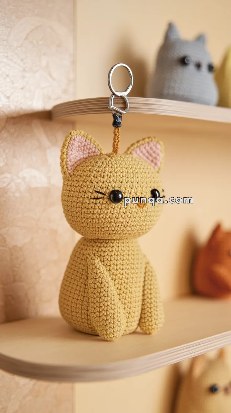 Amigurumi Cat Keychain – FREE Crochet Pattern