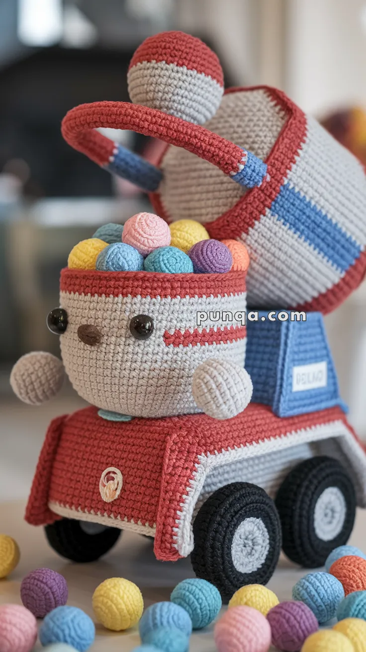Amigurumi Cement Mixer – FREE Crochet Pattern