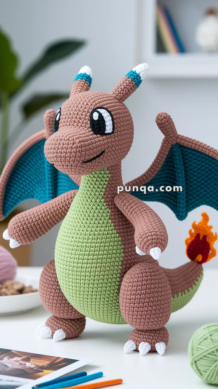 Amigurumi Charizard – FREE Crochet Pattern