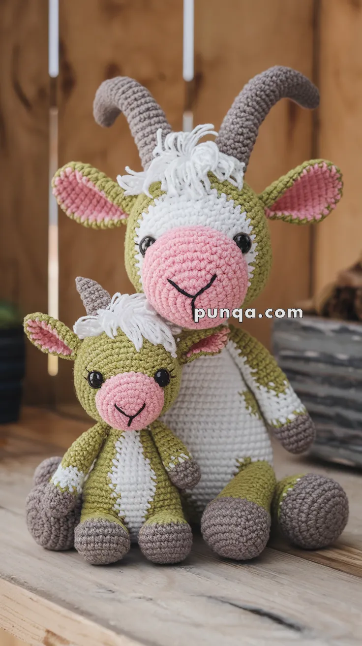 Amigurumi Goat With Kid – FREE Crochet Pattern