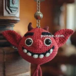 Amigurumi Goblin Face Keychain – FREE Crochet Pattern