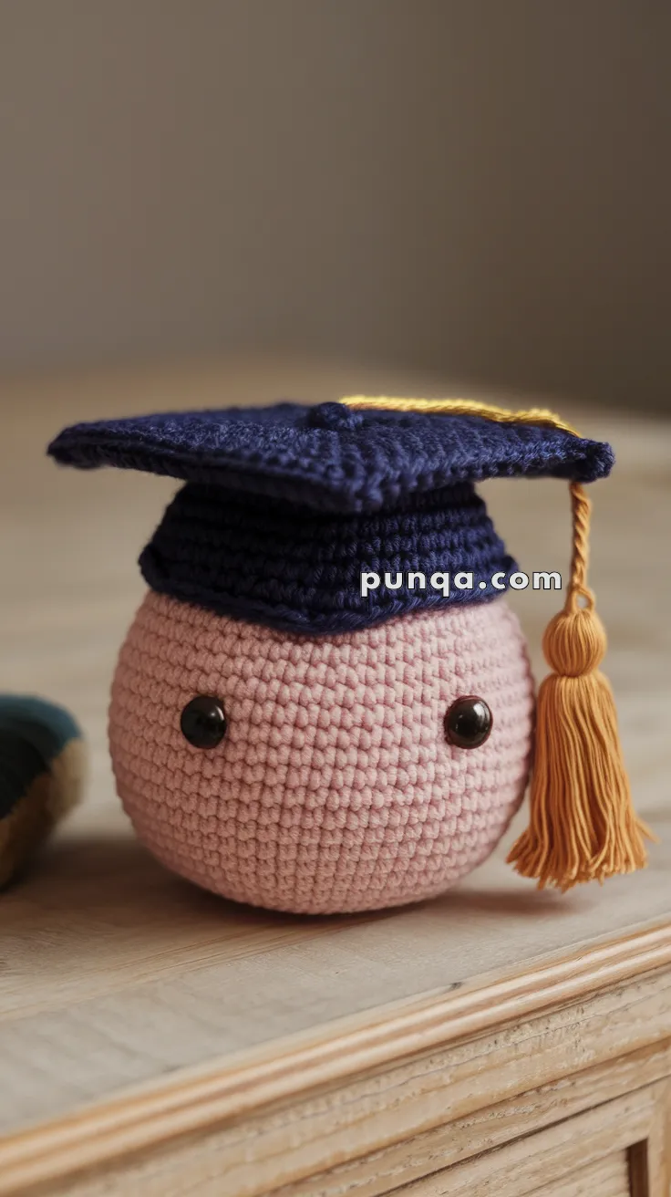 Amigurumi Graduation Cap with Head – FREE Crochet Pattern