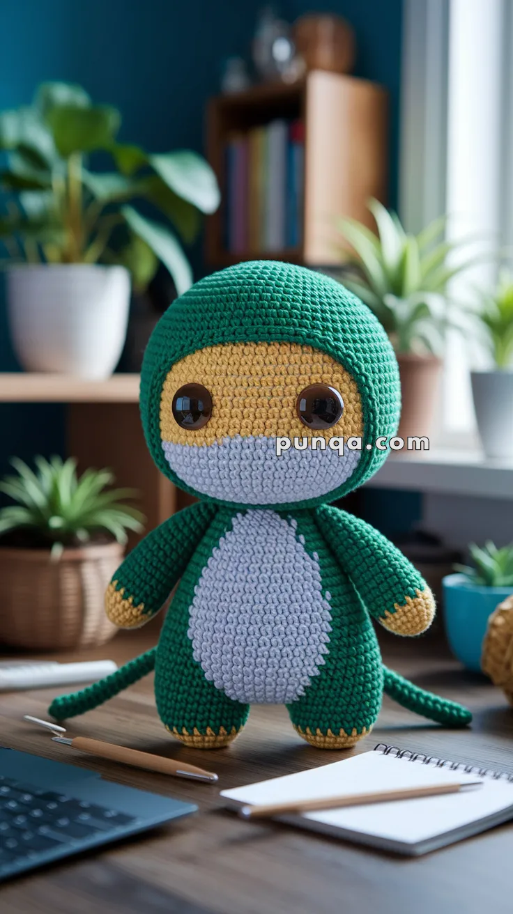 Amigurumi Greninja – FREE Crochet Pattern