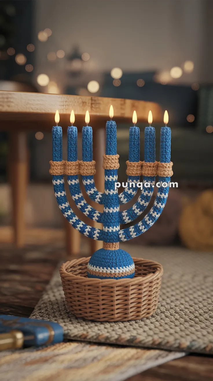 Amigurumi Hanukkah Menorah – FREE Crochet Pattern