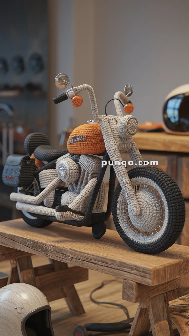 Amigurumi Harley-Davidson Motorcycle – FREE Crochet Pattern