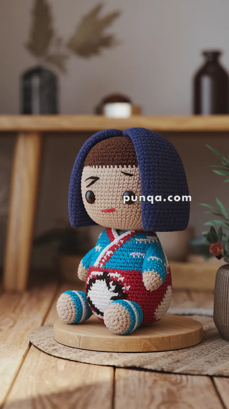 Amigurumi Japanese Kokeshi Doll – FREE Crochet Pattern