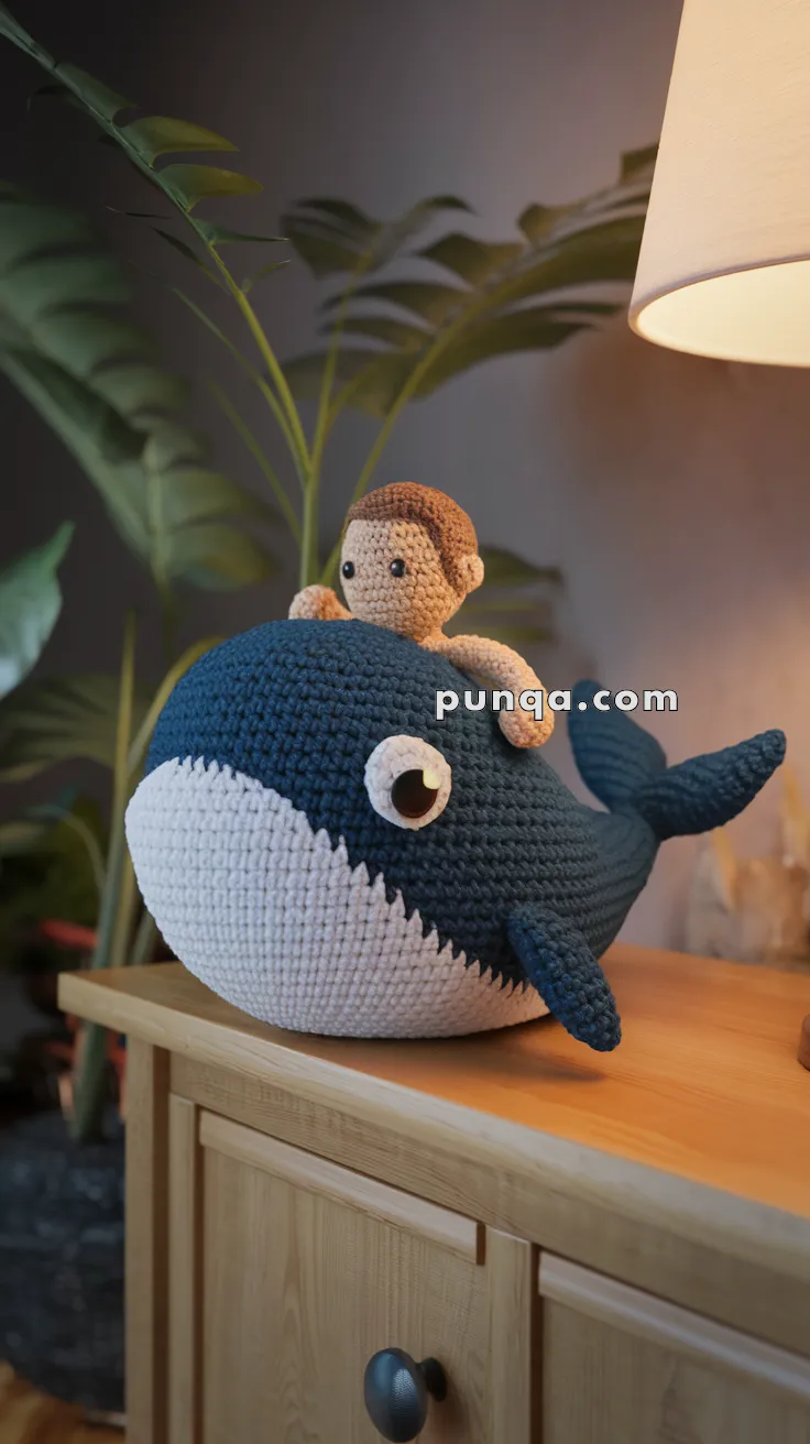 Realistic crochet image for Amigurumi Jonah And The Whale - FREE Crochet Pattern