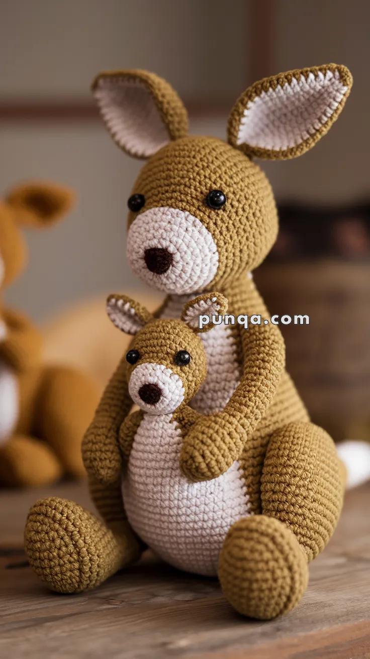 Amigurumi Kangaroo With Joey – FREE Crochet Pattern