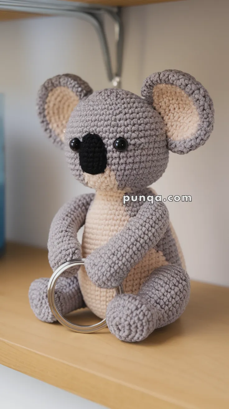 Amigurumi Koala Keychain – FREE Crochet Pattern