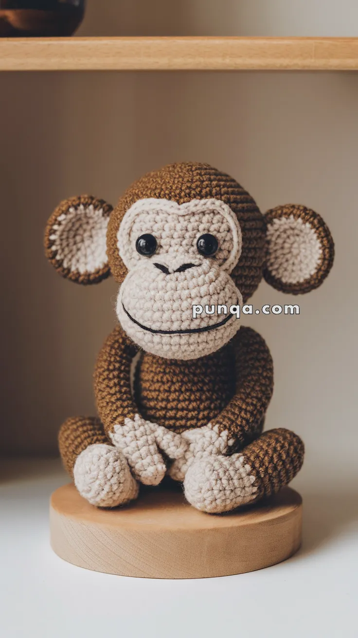 Amigurumi Monkey Fridge Magnet – FREE Crochet Pattern