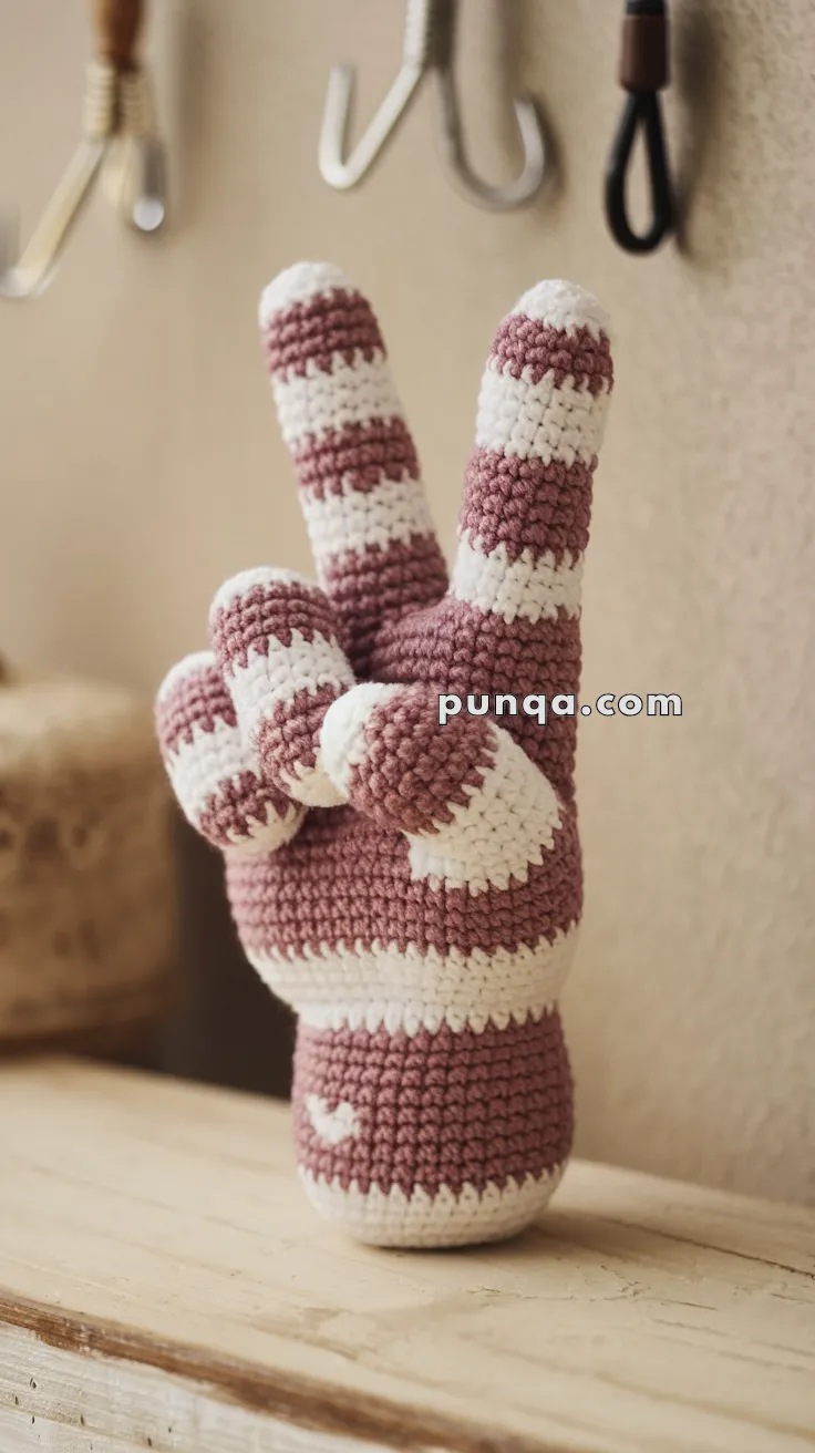 Amigurumi Peace Sign Hand – FREE Crochet Pattern