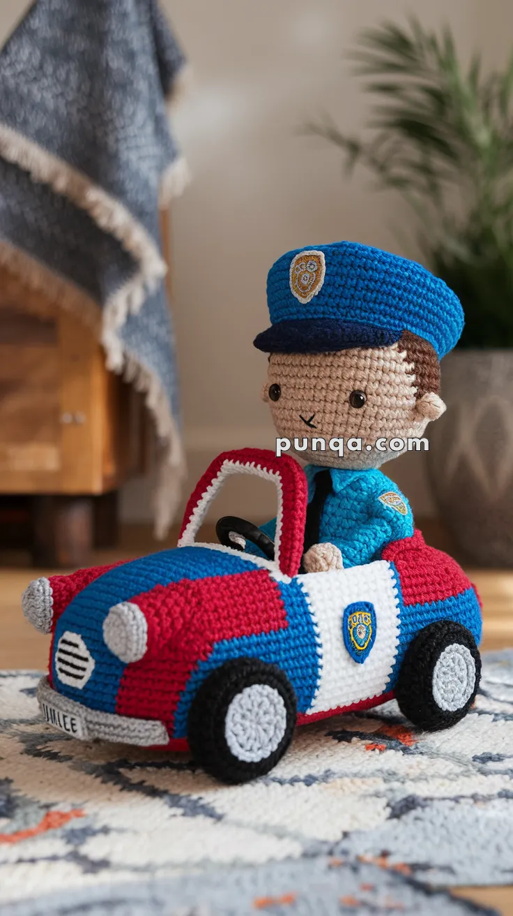 Amigurumi Police Car – FREE Crochet Pattern