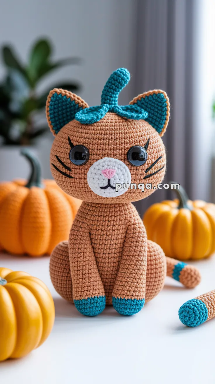 Amigurumi Pumpkin Cat – FREE Crochet Pattern