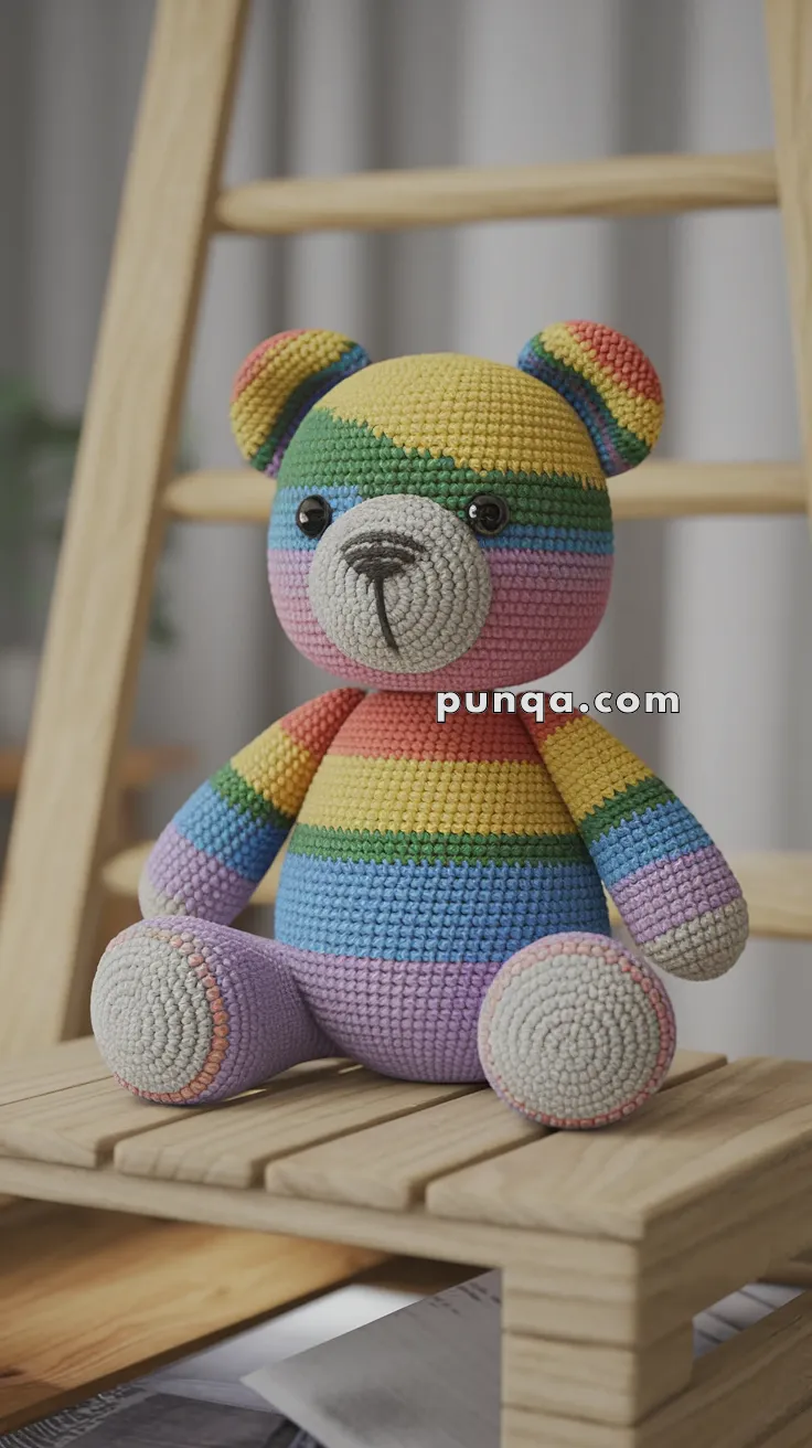 Amigurumi Rainbow Bear – FREE Crochet Pattern