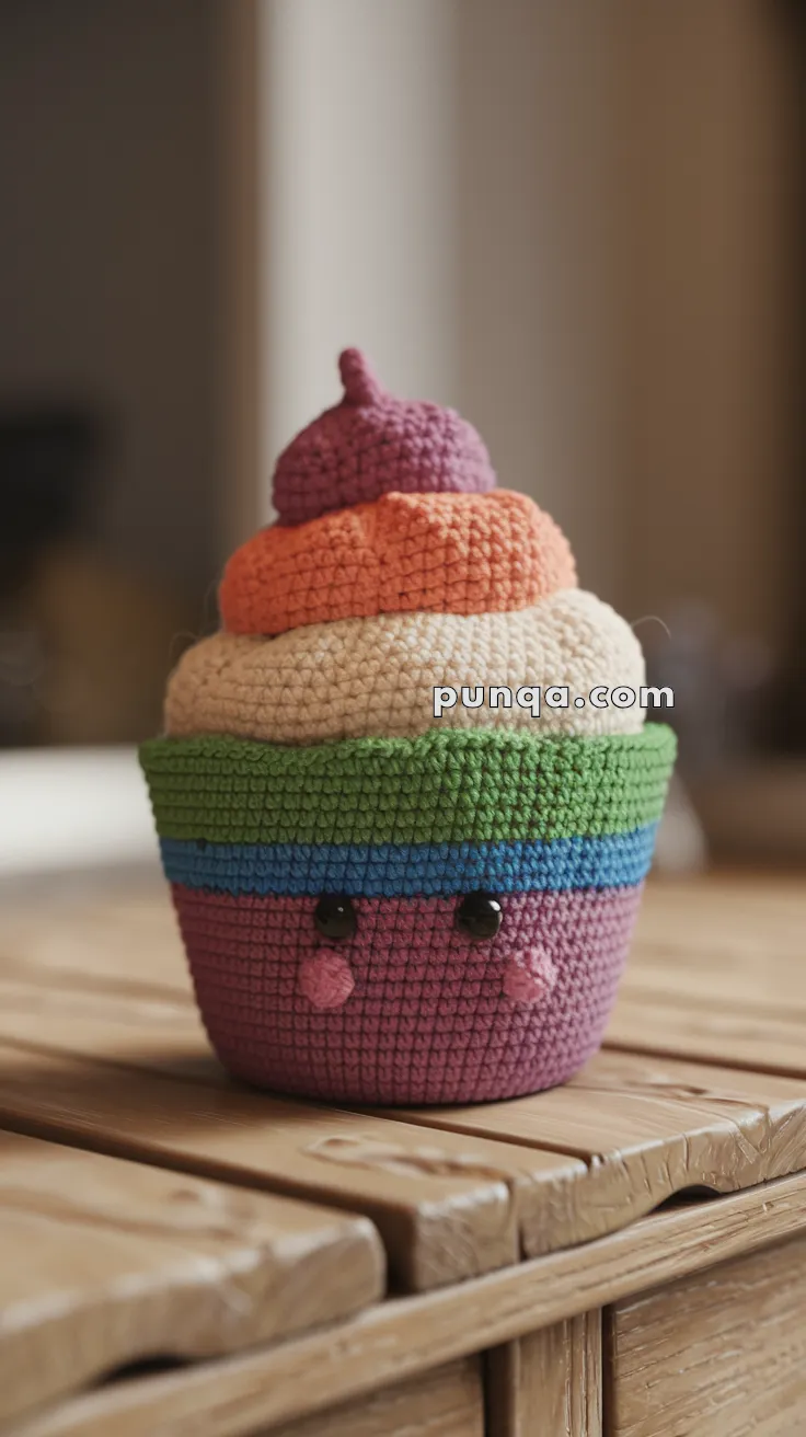 Amigurumi Rainbow Cupcake – FREE Crochet Pattern