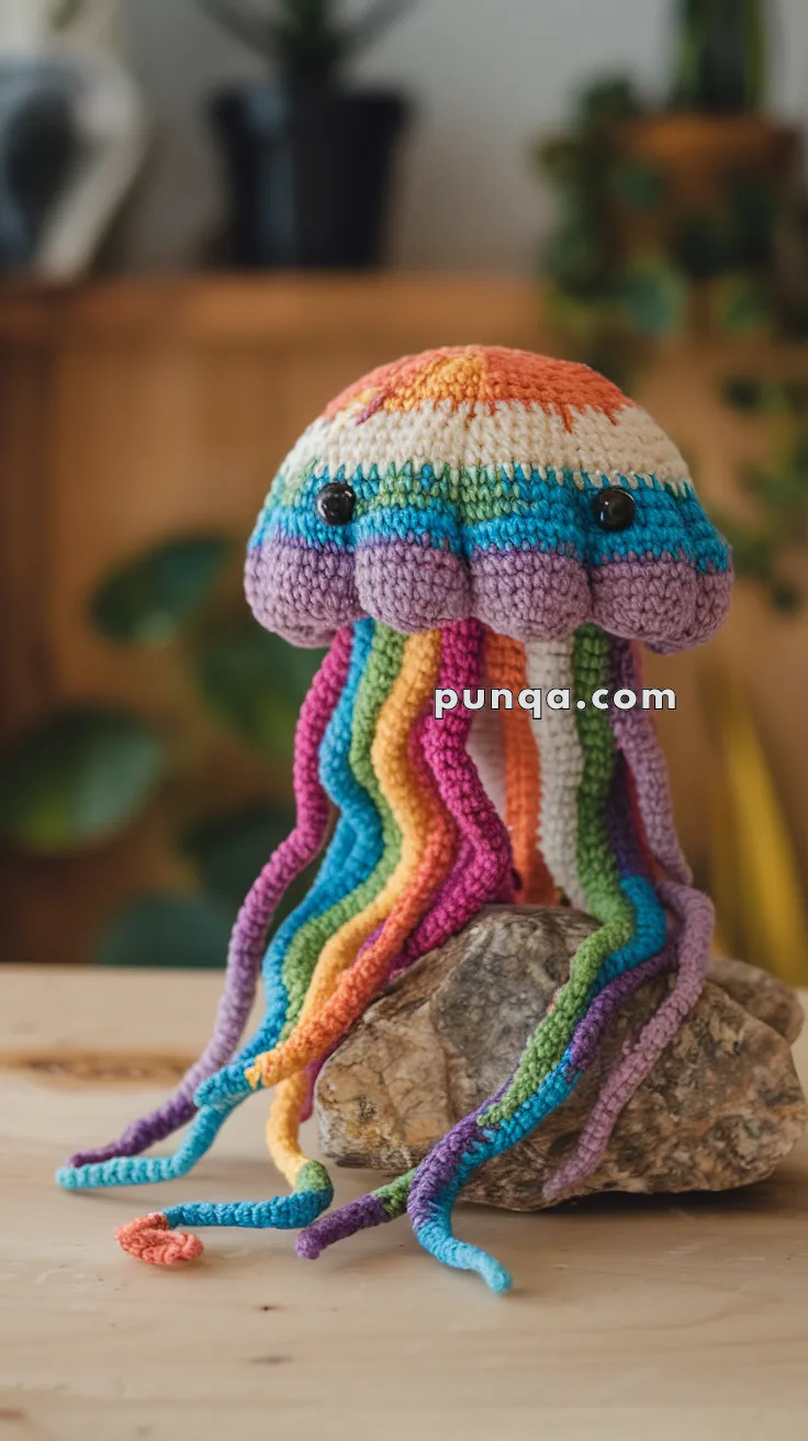 Amigurumi Rainbow Jellyfish – FREE Crochet Pattern