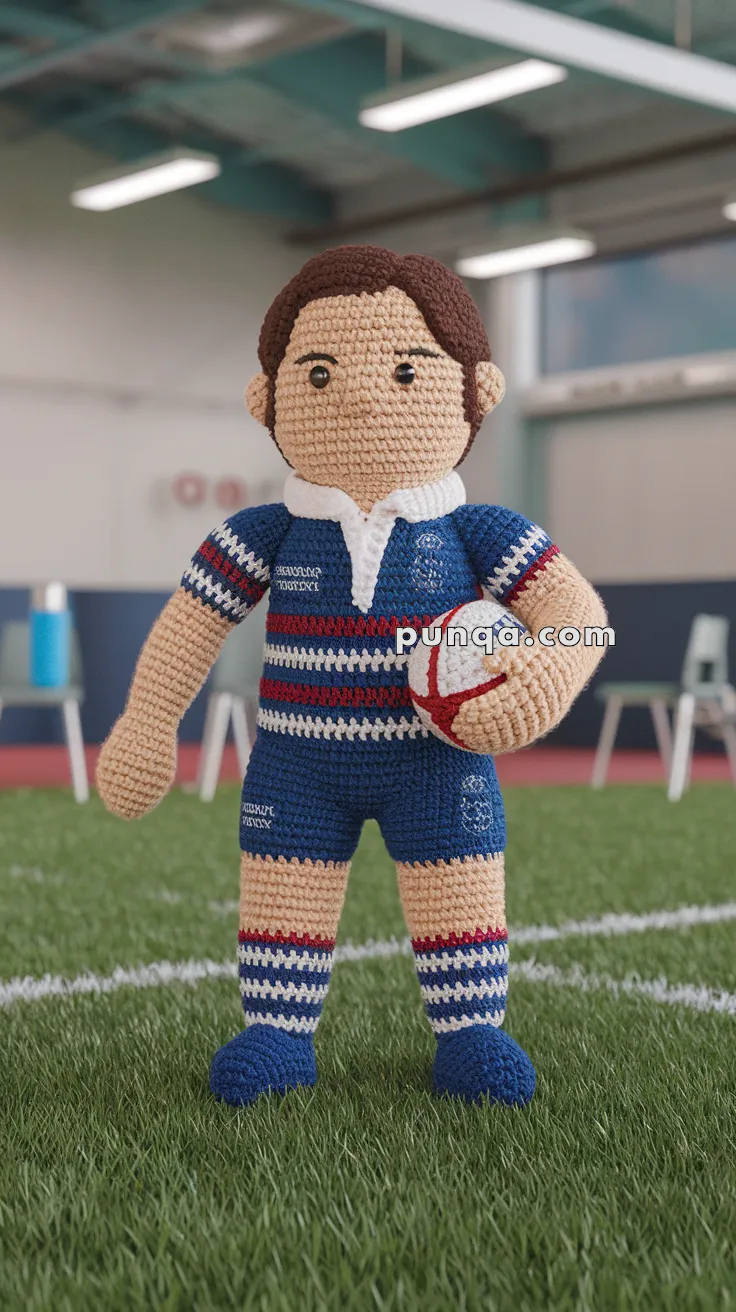 Amigurumi Rugby Player – FREE Crochet Pattern