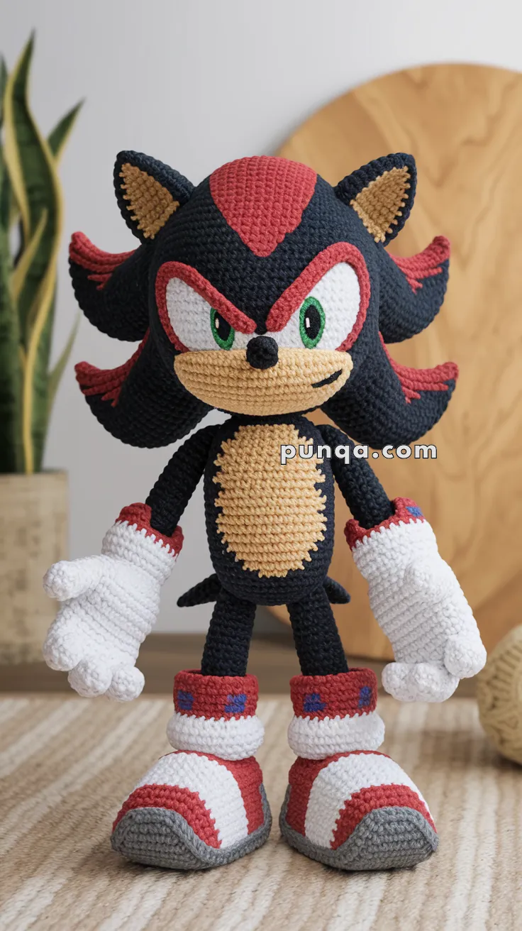 Amigurumi Shadow The Hedgehog – FREE Crochet Pattern