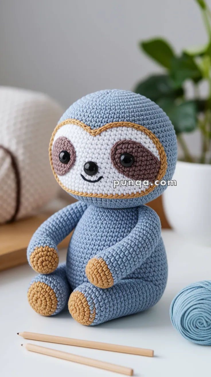Amigurumi Sloth Hugger – FREE Crochet Pattern