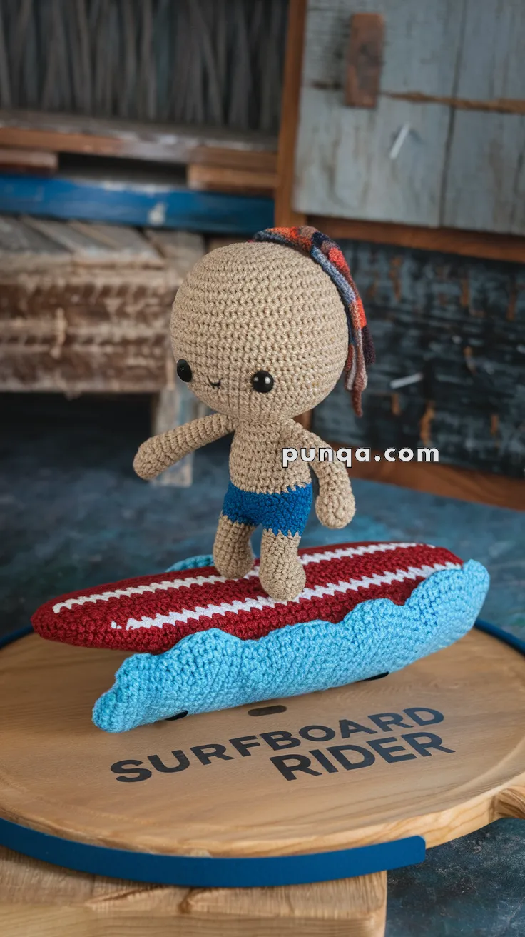 Amigurumi Surfboard Rider – FREE Crochet Pattern