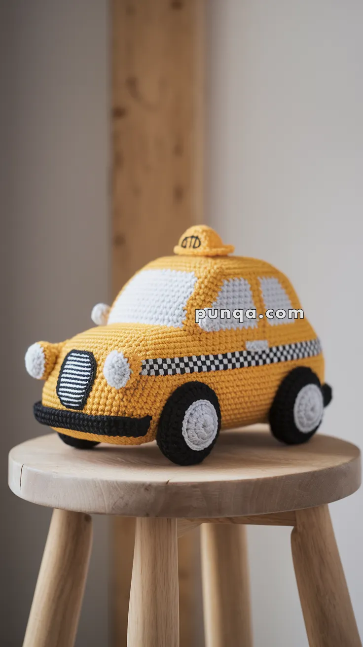 Amigurumi Taxi Cab – FREE Crochet Pattern