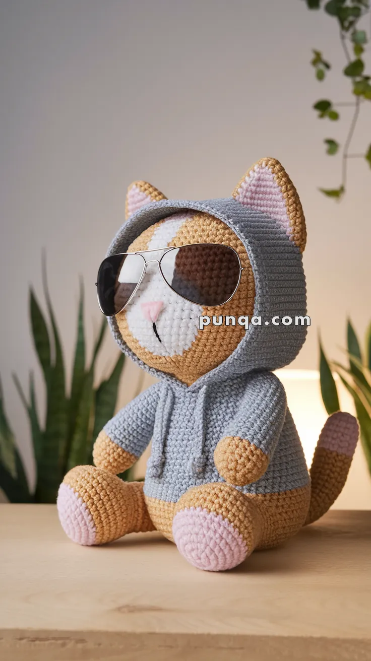 Amigurumi Techno Cat – FREE Crochet Pattern