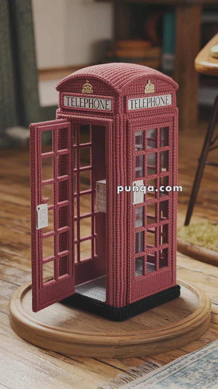 Amigurumi Telephone Booth – FREE Crochet Pattern