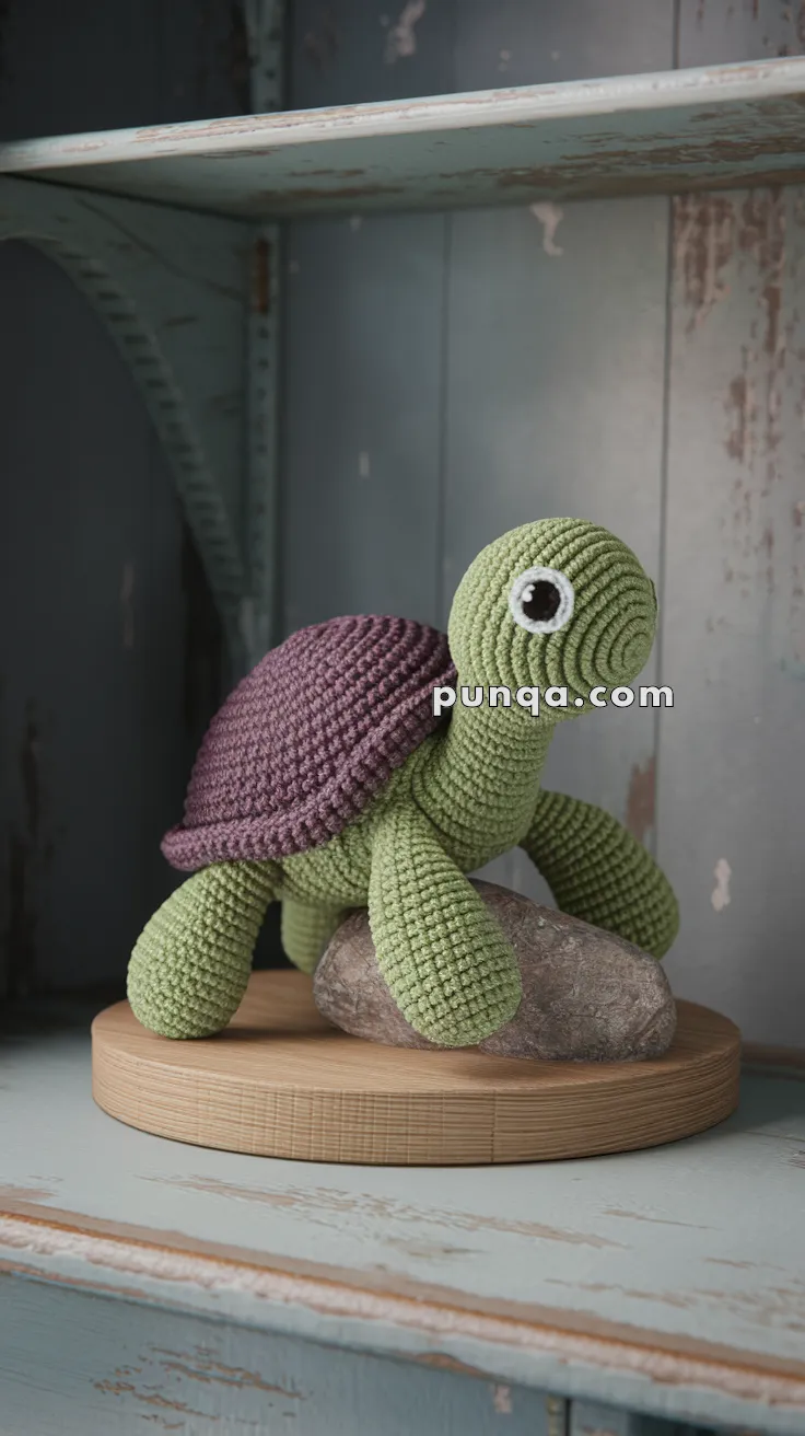 Amigurumi Turtle Fridge Magnet – FREE Crochet Pattern