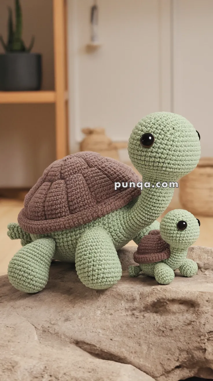 Amigurumi Turtle With Hatchling – FREE Crochet Pattern