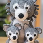 Amigurumi Wolf With Pups – FREE Crochet Pattern