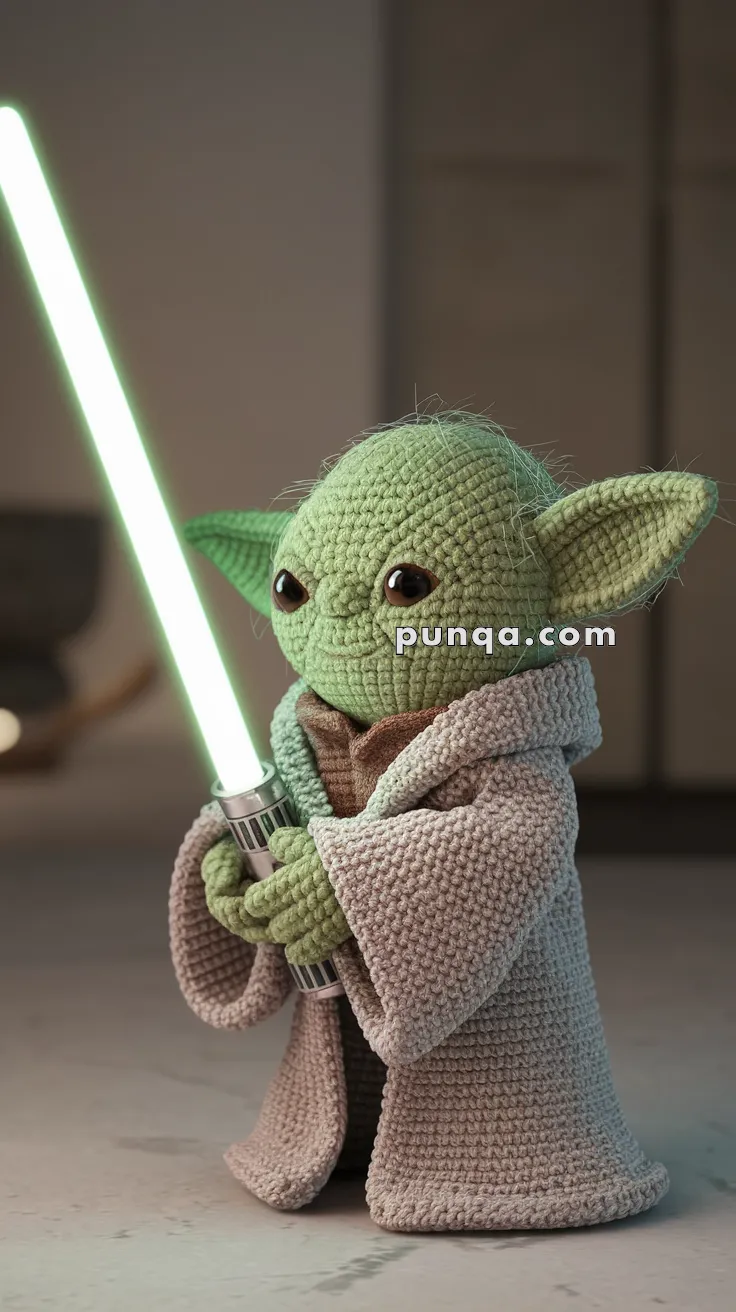 Amigurumi Yoda With Lightsaber – FREE Crochet Pattern