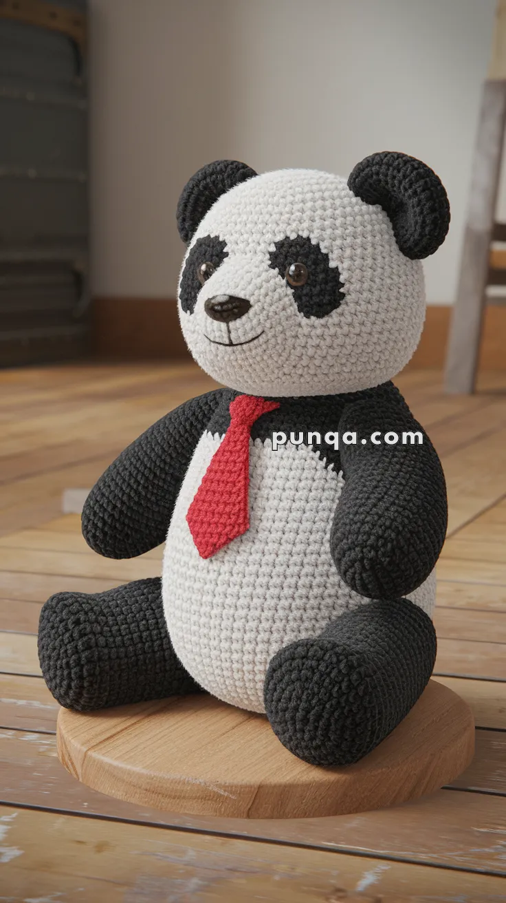 Amigurumi Panda With Red Tie – FREE Crochet Pattern