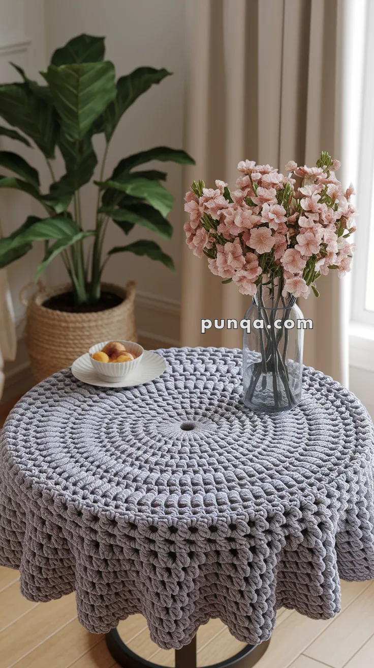 Round Table Topper – FREE Crochet Pattern